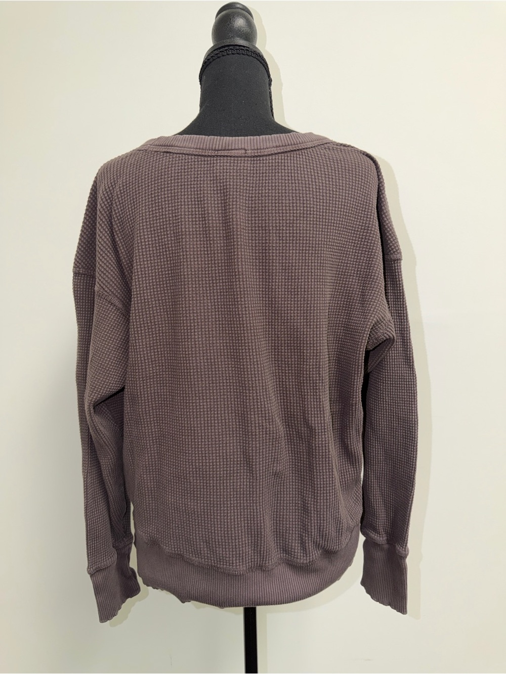 aerie Waffle Knit Crewneck - Picture 3 of 5